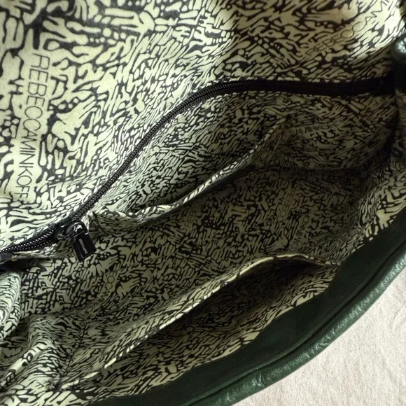 Rebecca Minkoff Quilted Affair Studed Green Chain Shoulder/Crossbody Bag - Picture 4 of 10